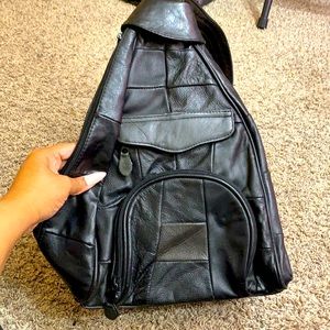 🖤Vintage black backpack purse🖤